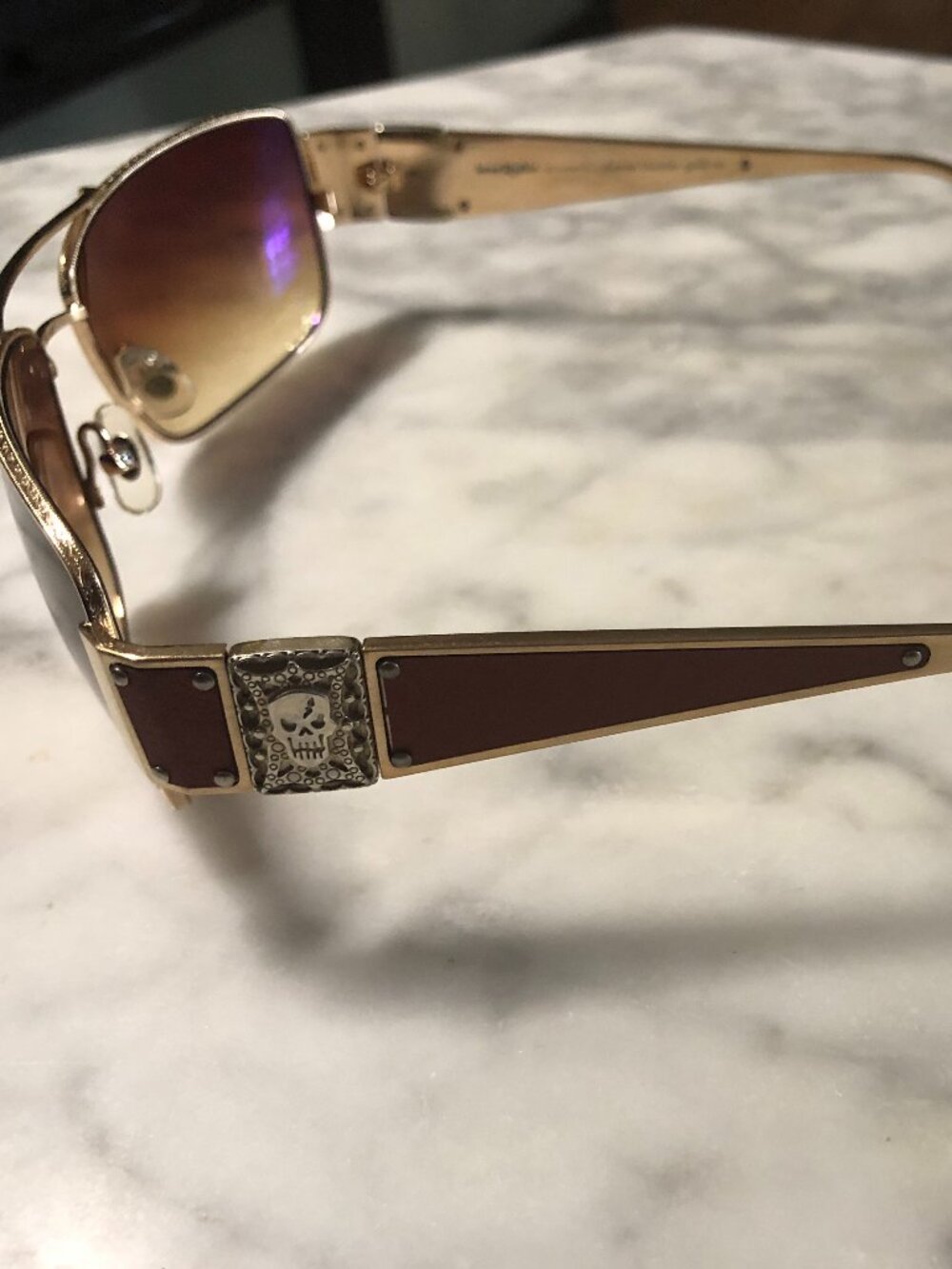 BRAND NEW LOREE RODKIN SUNGLASSES MODEL HUNTER IN MATTE GOLD COLOR